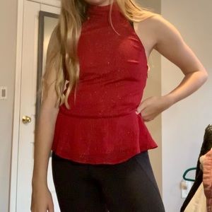 Express Red Halter Top (NWT)